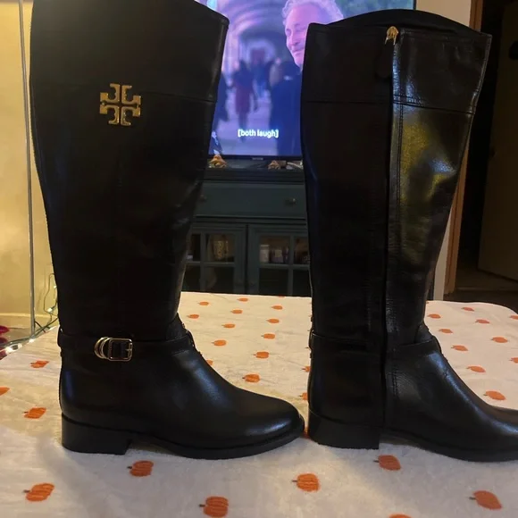 Tory Burch Black Knee Boots - Picture 4 of 4